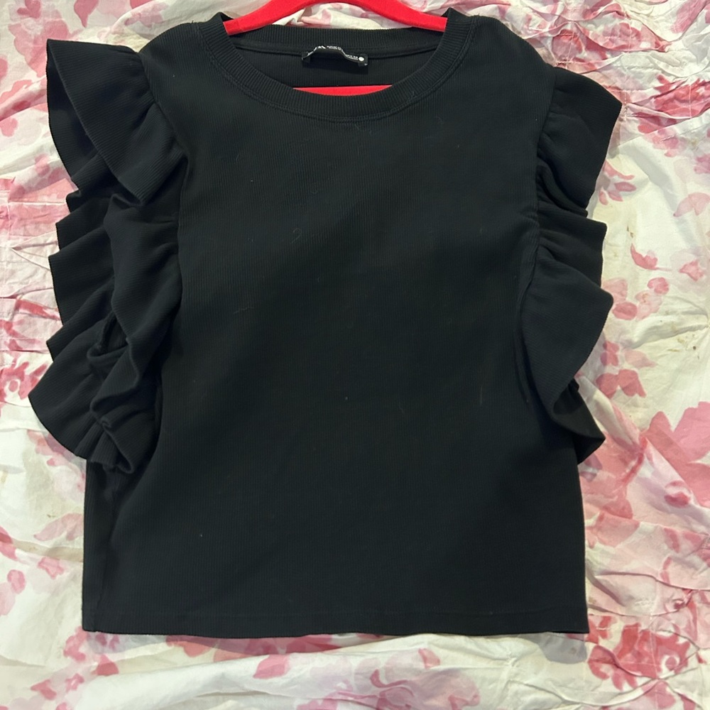 Zara Ruffled Top, Size Medium